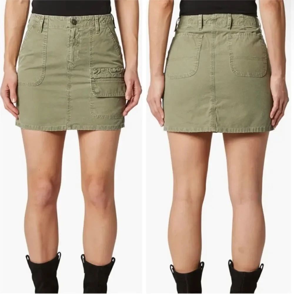 HUDSON JEANS | Olive Green Hunter Cargo Mini Skirt Women’s Size 31 (12)